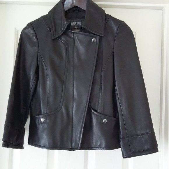 Kenneth Cole Reaction Leather Jacket - Picture 2 of 6
